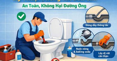 Kỹ Thuật Thông Tắc Bồn Cầu An Toàn, Không Hại Đường Ống